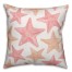 Coral Pink Starfish 18x18 Indoor / Outdoor Pillow