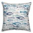 School of Blue Fish 18x18 Indoor / Outdoor Pillow