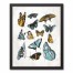 Vintage Butterflies 16x20 Black Framed Canvas