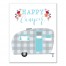 Happy Camper Teal and Gray 16x20 Canvas Wall Art