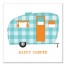 Happy Camper Teal and Orange 16x16 Canvas Wall Art