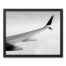 Black and White Plane Wing 16x20 Black Framed Canvas