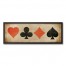 Card Suites 12x36 Black Framed Canvas