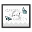 Garden Sweet Garden with Butterflies 16x20 Black Framed Canvas
