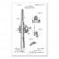 Vintage Fishing Rod Patent 20x30 Canvas Wall Art
