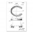Vintage Horseshoe Patent Sketch Round 20x30 Canvas Wall Art