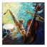 Painted Jazz Band 20x20 Canvas Wall Art