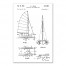 Vintage Sailboat Catamaran Patent 20x30 Canvas Wall Art