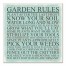 Garden Rules 20x20 Canvas Wall Art