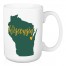 Wisconsin State Pride Green Bay Love 15 oz Mug