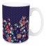 Navy Florals 15 oz Mug