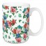 Pink and Blue Floral Pattern 15 oz Mug