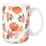 Orange Floral Pattern 15 oz Mug