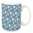 White Daisy Floral Pattern 15 oz Mug