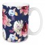 Purple and Pink Floral Pattern 15 oz Mug