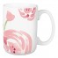 Pink Watercolor Floral Pattern II 15 oz Mug