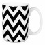 Black and White Chevron 15 oz Mug
