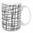 Black and White Lines Pattern 15 oz Mug