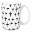 Black and White Plus Marks 15 oz Mug