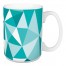 Teal Ombre Prism Pattern 15 oz Mug