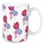 Pink and Purple Floral Pattern 15 oz Mug