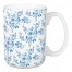 Blue Floral Pattern 15 oz Mug