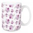 Purple Floral Pattern 15 oz Mug