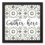 Gather Here 12x12 Black Framed Canvas