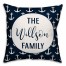 Navy Anchor Pattern 18x18 Personalized Indoor / Outdoor Pillow