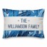 Blue Painted Palms 14x20 Personalized Indoor / Outdoor Pillow