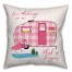 Flamingo Camper 18x18 Indoor / Outdoor Pillow