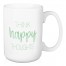 Think Happy Thoughts 15 oz Mug