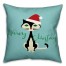 Midcentury Modern Christmas Cat 18x18 Spun Poly Pillow
