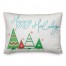 Happy Holidays Striped Trees 14x20 Spun Poly Pillow