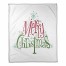 Midcentury Modern Merry Christmas 50x60 Coral Fleece Blanket