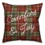 Comfort and Joy, Merry and Bright 18x18 Spun Poly Pillow