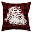 Plaid Santa 18x18 Spun Poly Pillow