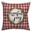 Comfort and Joy Plaid 18x18 Spun Poly Pillow