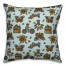 Kids Whimsical Folk Pattern in Blue Pillow Cover