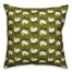 Green Rooster Pattern Pillow