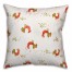 Rooster Pattern in Red and Green Pillow