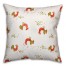 Rooster Pattern in Red and Green Pillow Cover