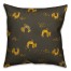 Rooster Pattern in Yellow Pillow