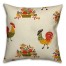 Rooster Pattern Pillow