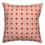 Folk Lattice Pattern in Red Pillow