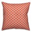 Whimsical Diamond Pattern in Red Pillow