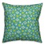 Tulip Pattern in Blue Pillow