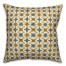 Folk Floral Pattern in Yellow and Blue Pillow