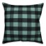 Teal Buffalo Check Plaid Pillow