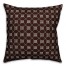Brown Cross-Stitch Printed Pattern Pillow